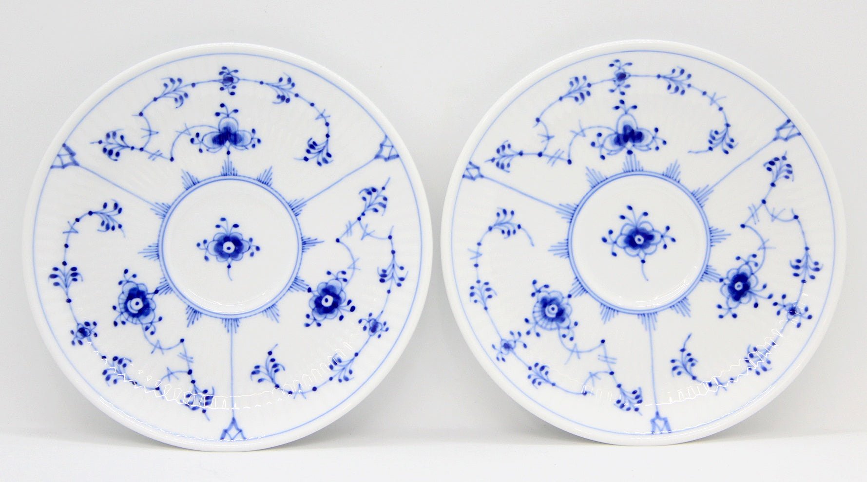 ROYAL COPENHAGEN(ロイヤルコペンハーゲン) ブルーフルーテッド プレイン カップ&ソーサー 1016756 2客セット ペア - 安心保証・業界最安値の販売 福助